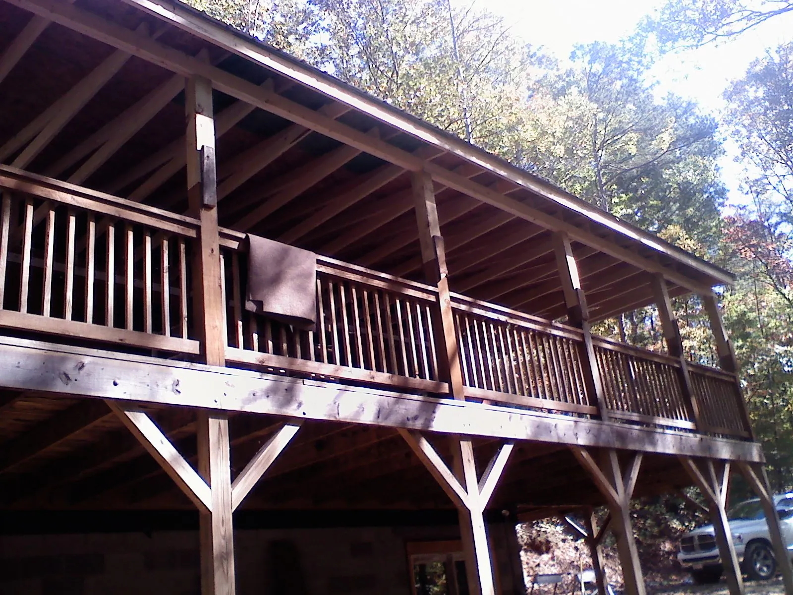 Timber framing under a new elevated porch and deck — Roof Leak Repair in Ranger by Roofing Brothers